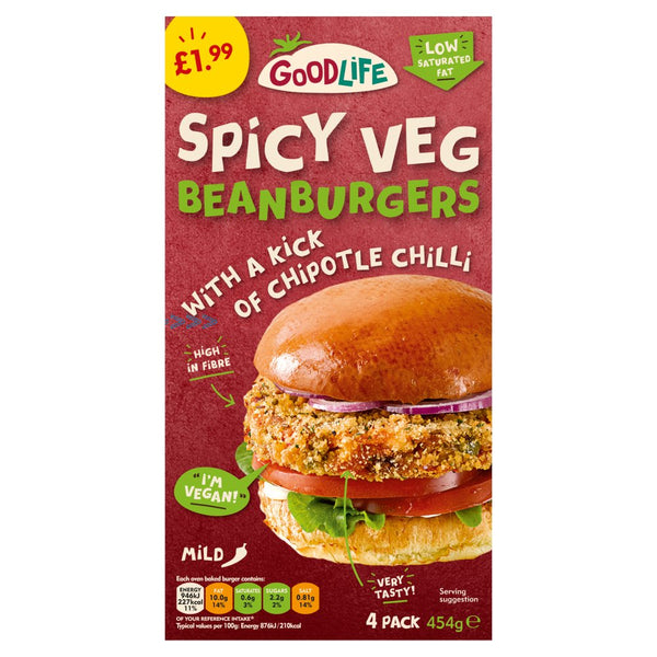 Goodlife Spice Veg Bean Burger 454G