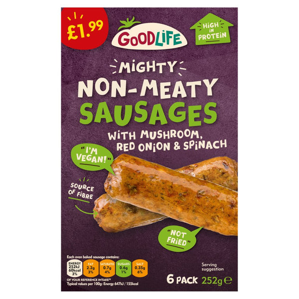 Goodlife Non Meaty Sausages 252G