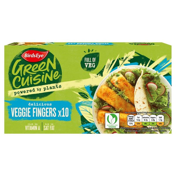 Birds Eye Green Cuisine Veggie Fingers X10 284G