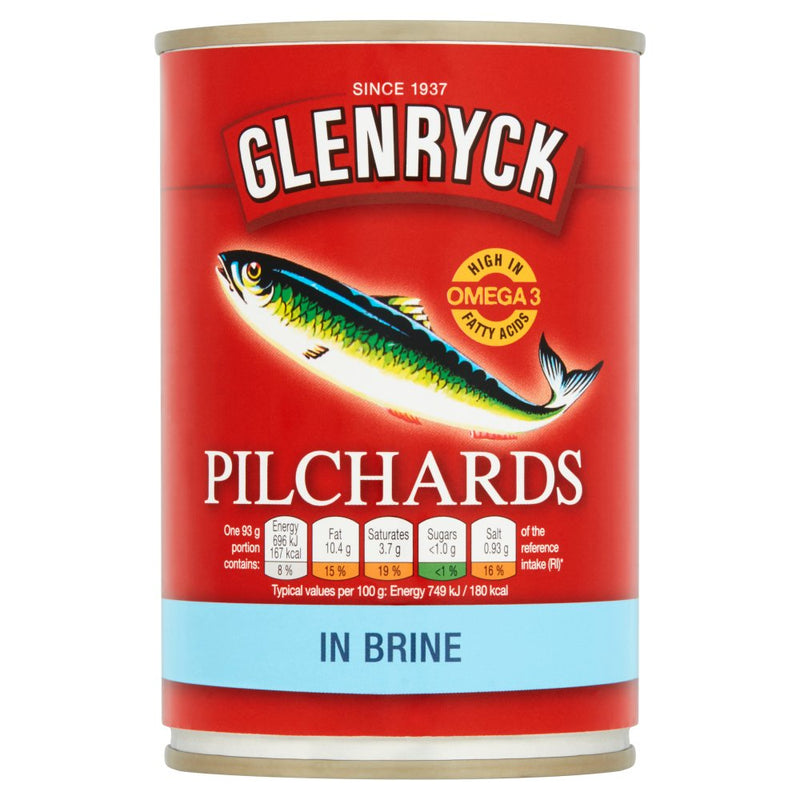 Glenryck Pilchards In Brine 400G