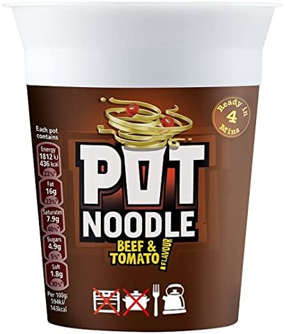 Pot Noodle Beef And Tomato 90G