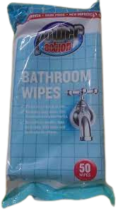 Power Action Bathroom Wipes - 50 Wipes