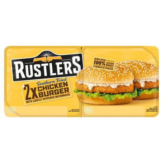 Rustlers 2X Chicken Burgers 290G