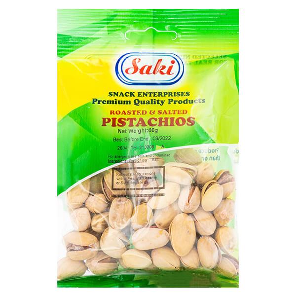 Saki Roasted And Salted Pistachios 60G